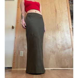 Worthington Olive Maxi Skirt